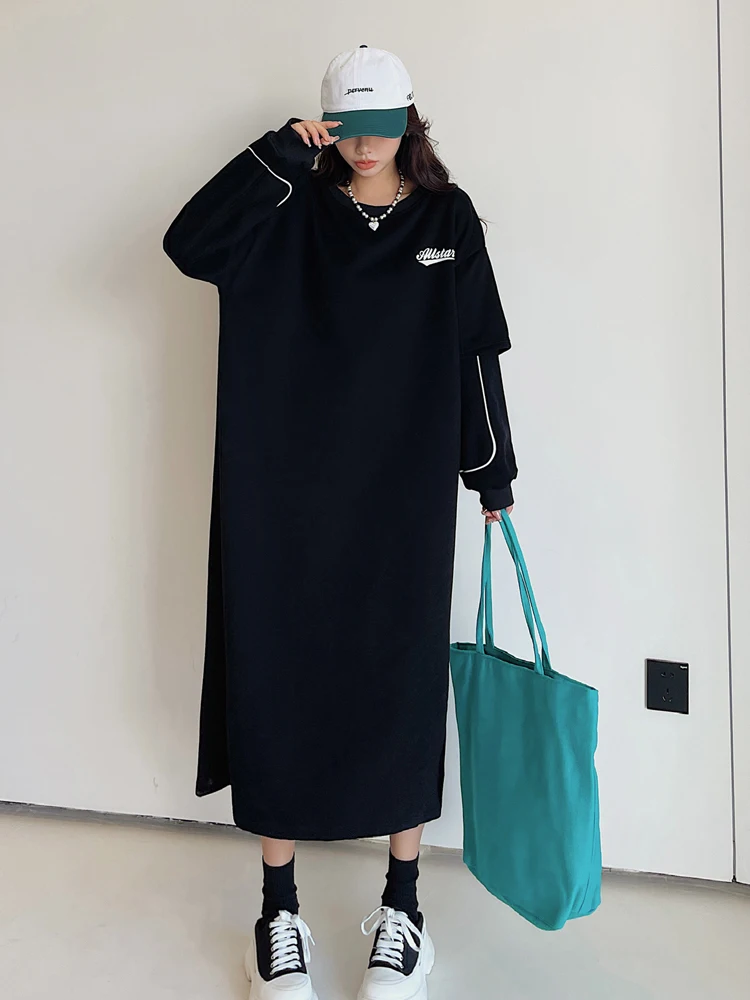 NYFS 2023 Autumn New Korea Woman Dress Vestidos Robe Elbise Loose Plus Size Black Letter Print Long Sleeve Hooded Dresses
NYFS 2023 Autumn New Korea Woman Dress Vestidos Robe Elbise Loose Plus Size Black Letter Print Long Sleeve Hooded Dresses
