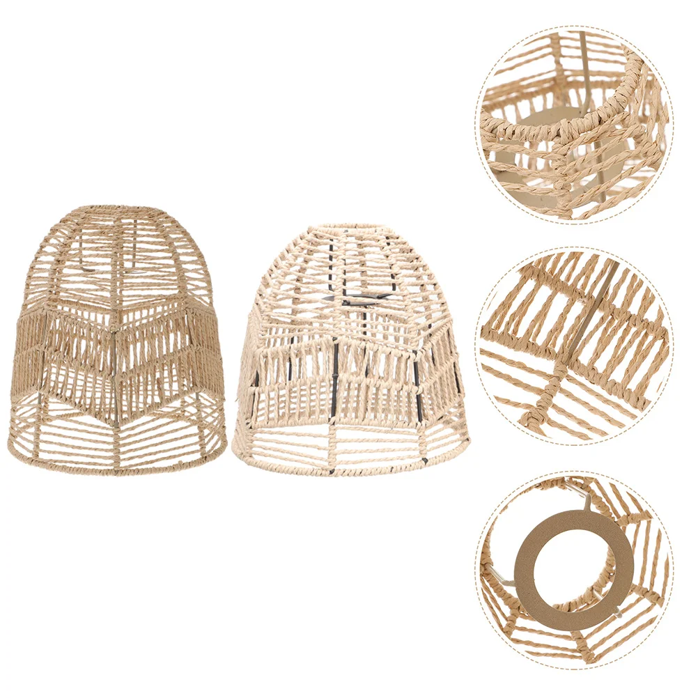 2 Pcs Paper Rope Lampshade Chandelier Shades Creative Light Covers Vintage Home Woven
2 Pcs Paper Rope Lampshade Chandelier Shades Creative Light Covers Vintage Home Woven