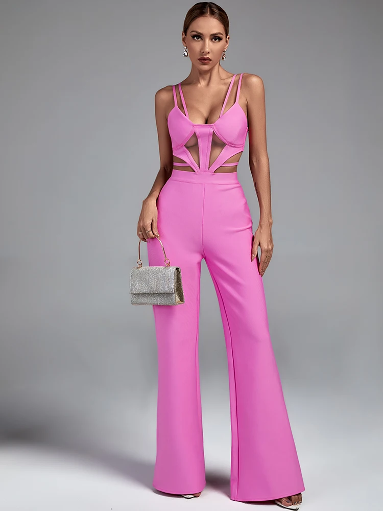 Bandage Jumpsuit Women Pink Bodycon Jumpsuit Evening Party Elegant Wide Leg Sexy Cut Out Birthday Club Outfits 2022 Summer
Bandage Jumpsuit Women Pink Bodycon Jumpsuit Evening Party Elegant Wide Leg Sexy Cut Out Birthday Club Outfits 2022 Summer