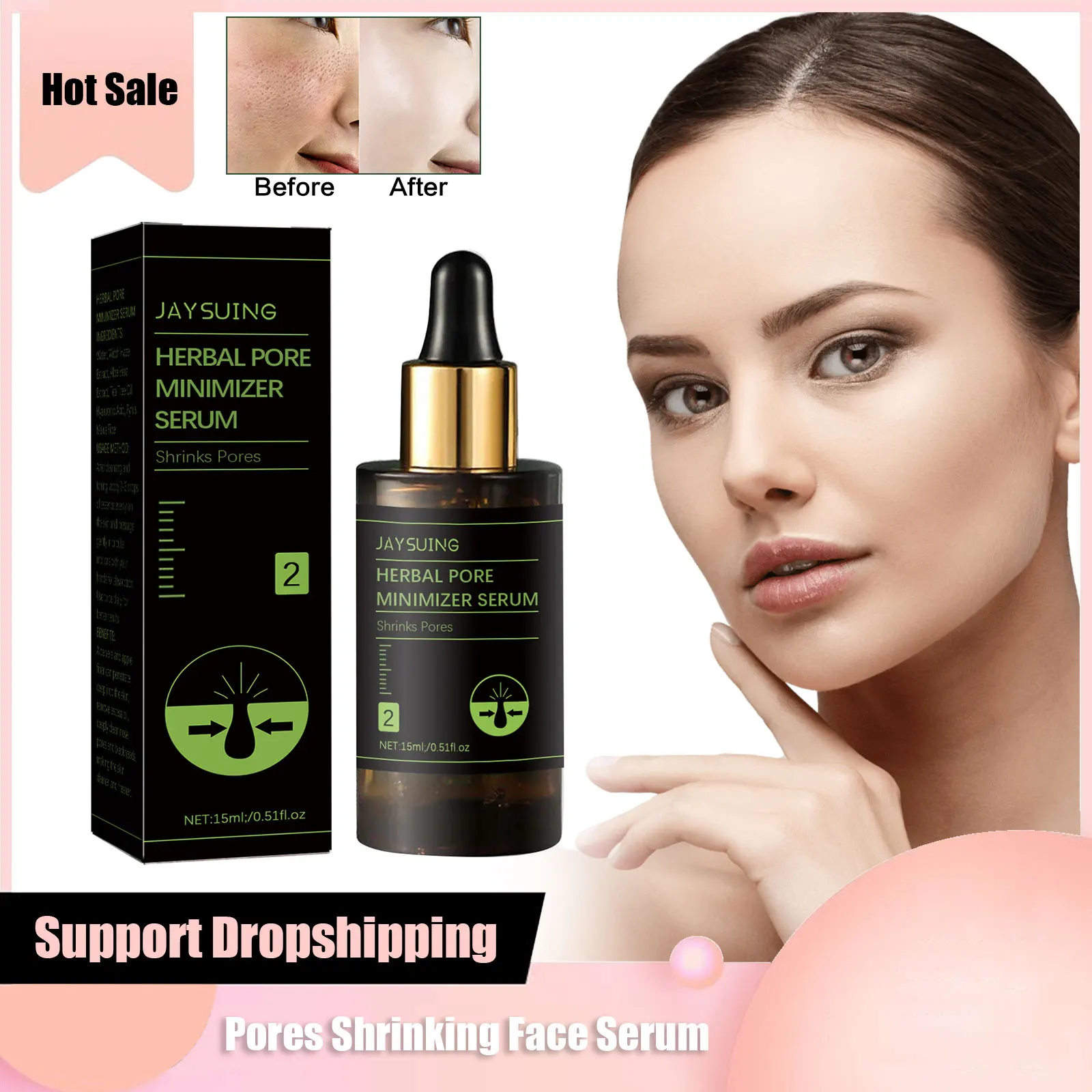 Pore Shrinking Serum Removal Dark Spot Acne Marks Blackhead Oil Control Improve Dull Skin Moisturizing Ordinary Facial Essence
Pore Shrinking Serum Removal Dark Spot Acne Marks Blackhead Oil Control Improve Dull Skin Moisturizing Ordinary Facial Essence