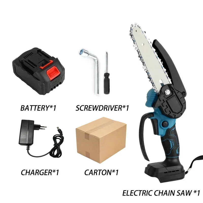 6 Inch Electric Chain Saw Handheld Portable Chainsaw Tree Wood Cutter Pruning Garden Power Tool for Makita Battery
6 Inch Electric Chain Saw Handheld Portable Chainsaw Tree Wood Cutter Pruning Garden Power Tool for Makita Battery