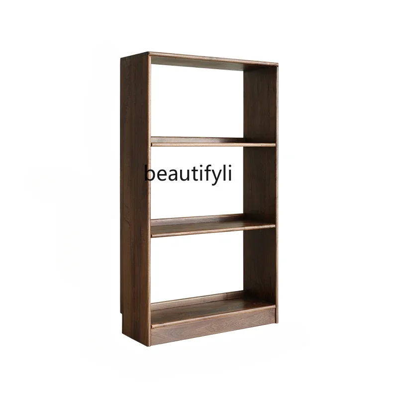 Nordic Solid Wood Bookshelf Black Walnut Wooden Display Stand Floor Shelf Log Multi-Layer Combination
Nordic Solid Wood Bookshelf Black Walnut Wooden Display Stand Floor Shelf Log Multi-Layer Combination