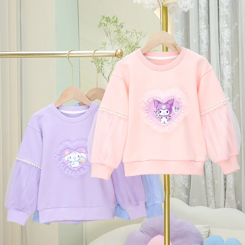 Милый детский свитер Sanrio Kurom из аниме с длинными рукавами, мультяшный Коричный удобный свитер из чистого хлопка для девочек на весну и осень
Милый детский свитер Sanrio Kurom из аниме с длинными рукавами, мультяшный Коричный удобный свитер из чистого хлопка для девочек на весну и осень