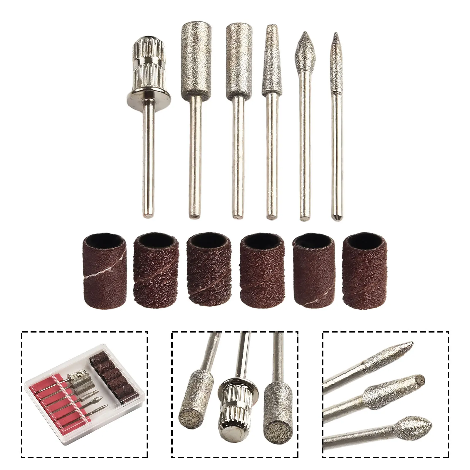 Removing Drill Bits Set Trimming 12pcs Diamond Electric File Grind Head Kit Machine Manicure Nail Professional
Removing Drill Bits Set Trimming 12pcs Diamond Electric File Grind Head Kit Machine Manicure Nail Professional