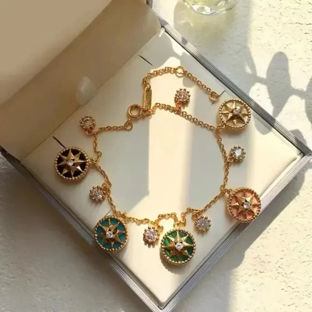2024 925 Sterling Bracelet Silver Jewelry Real Certified Quality Shining Octagonal Star 5 Colors Double Side Shell Chain Luxury
2024 925 Sterling Bracelet Silver Jewelry Real Certified Quality Shining Octagonal Star 5 Colors Double Side Shell Chain Luxury