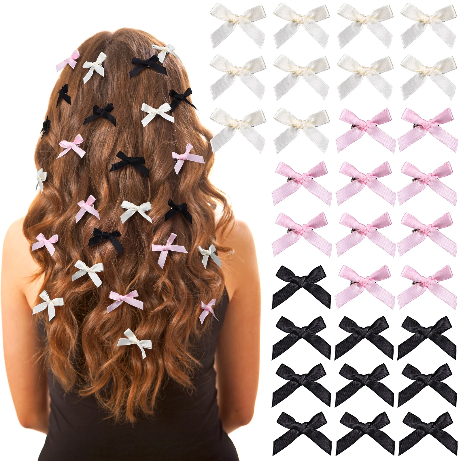 30pcs Bow Barrettes Mini Bowknot Hair Clips Hair Bows Hair Barrettes Women Headdress Cute Hair Accessories
30pcs Bow Barrettes Mini Bowknot Hair Clips Hair Bows Hair Barrettes Women Headdress Cute Hair Accessories