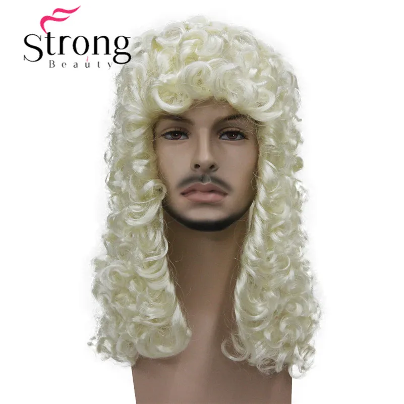 

StrongBeauty Synthetic Wig Judge Baroque Nobleman Curls historical Blonde Gray Black curls historical