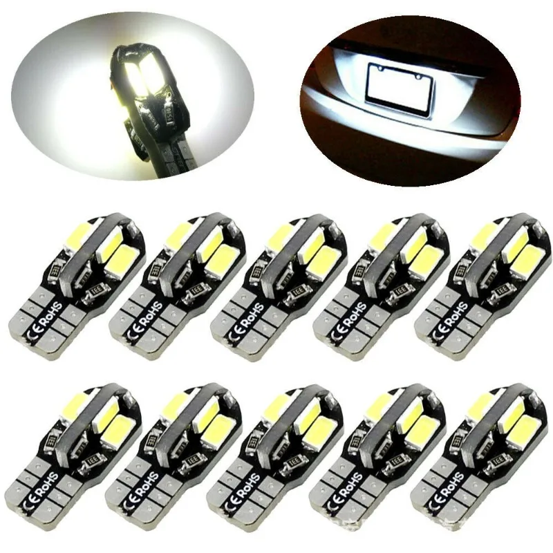 

4/10PCS Car Interior Bulb W5W T10 LED 5730 8SMD Canbus Error Free 12V 194 168 Map Dome Lights Parking Light Auto Signal Lamp