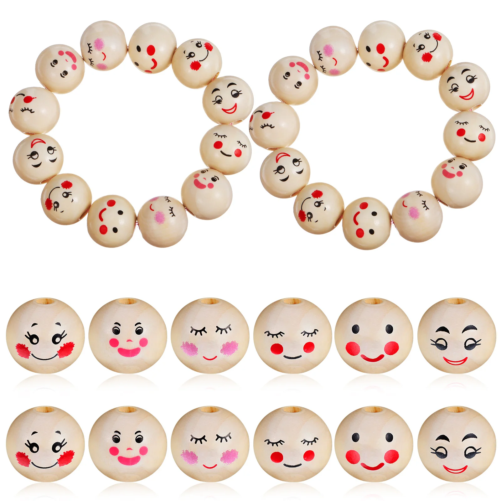 DIY Wooden Beads For Bracelets Making Decorative With Holes Craft Smile Face Bulk
DIY Wooden Beads For Bracelets Making Decorative With Holes Craft Smile Face Bulk