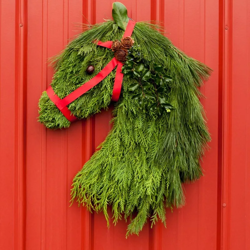 Animal Farm Simulation Horsehead Garland Simulated Green Plant Front Door Hang Ornament Garden Home Decoration Ornaments
Animal Farm Simulation Horsehead Garland Simulated Green Plant Front Door Hang Ornament Garden Home Decoration Ornaments