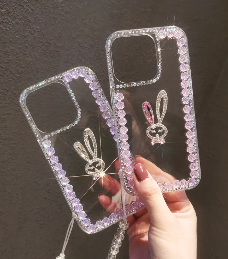 Cute Rhinestone Rabbit Phone Case For Samsung Galaxy S24 S10 S20 Plus S21 FE S22 23Ultra Note20 10 Crystal Flowers Clear Cover
Cute Rhinestone Rabbit Phone Case For Samsung Galaxy S24 S10 S20 Plus S21 FE S22 23Ultra Note20 10 Crystal Flowers Clear Cover