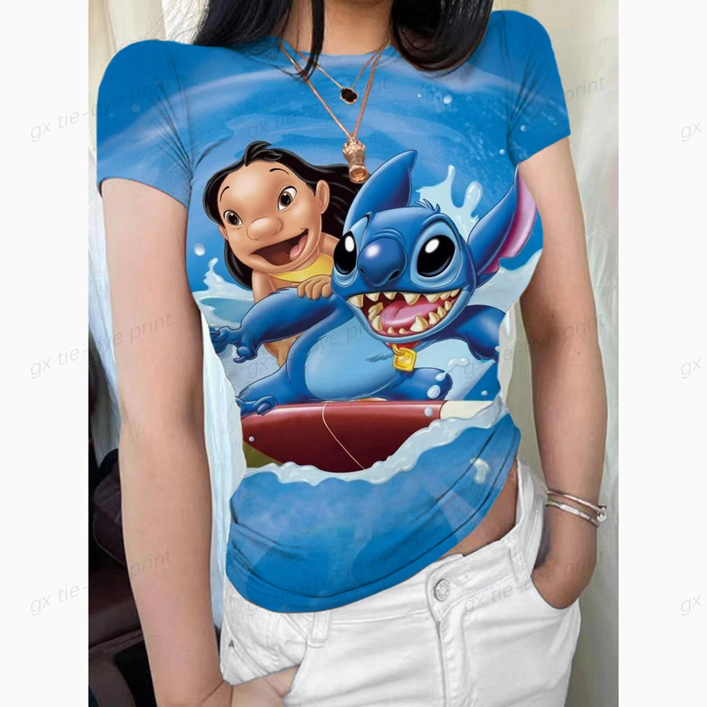 2023 Short Sleeve Casual Ladies Fashion Female Graphic Tee Women Disney Stitch Sweet Print Summer T Clothing T-shirts Y2K
2023 Short Sleeve Casual Ladies Fashion Female Graphic Tee Women Disney Stitch Sweet Print Summer T Clothing T-shirts Y2K
