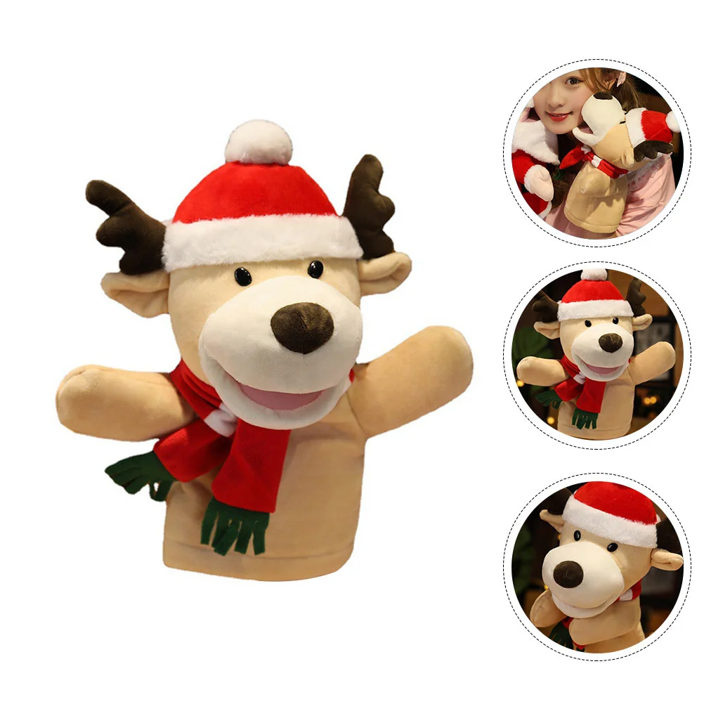 

Santa Hand Puppet Christmas Theme Plaything Cute Finger Puppets Kids Children Toy Cotton Mini