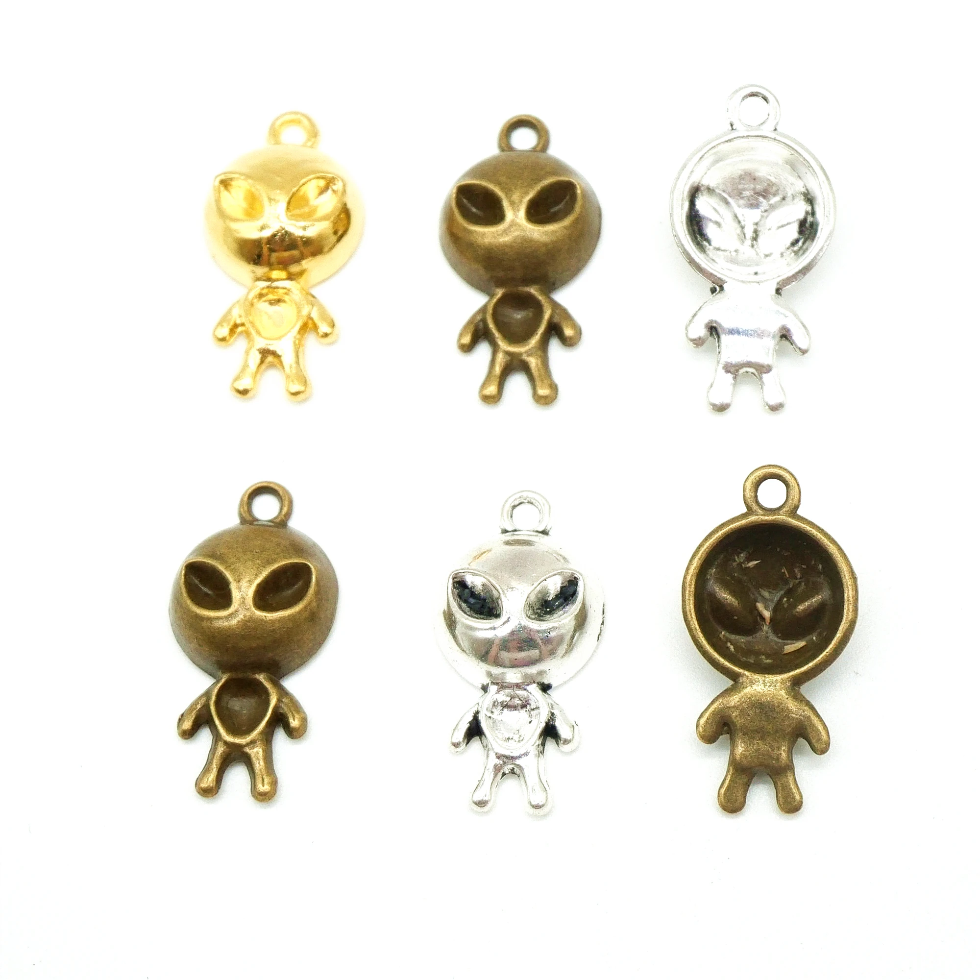 10 PCS 31x15X7mm Fashion Metal Alien Charms DIY Handmade Accessories Classic Charm Jewelry Making
10 PCS 31x15X7mm Fashion Metal Alien Charms DIY Handmade Accessories Classic Charm Jewelry Making