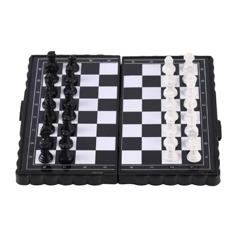 

Магнитные шахматы, настольная игра, портативный образовательный Шахматный набор, складные магнитные шахматы, настольная игра с сумкой для хранения для детей и взрослых