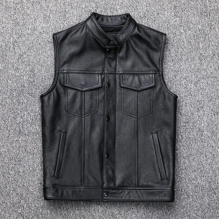 

new PU vest button motorcycle motorcycle casual leather vest colete masculino coletes steampunk chaleco chalecos para hombre