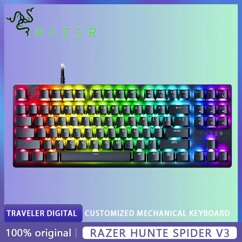 Игровая механическая клавиатура Razer Hunting Soul светильник Spider V3 X, программируемая оптическая игровая клавиатура с 87 клавишами
Игровая механическая клавиатура Razer Hunting Soul светильник Spider V3 X, программируемая оптическая игровая клавиатура с 87 клавишами