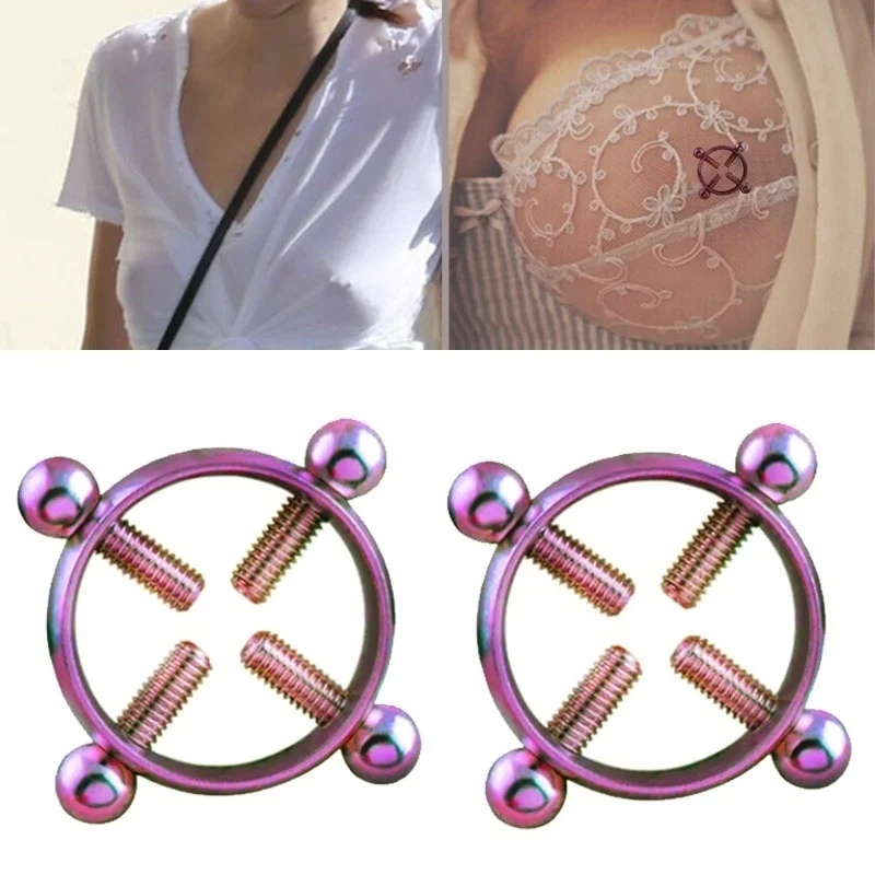 Anneau de serrage de mamelon en acier inoxydable, accessoires érotiques, pinces à mamelon, jouets sexuels pour femmes, stimulateur de sein, bouclier, Piercing corporel, boutique 2