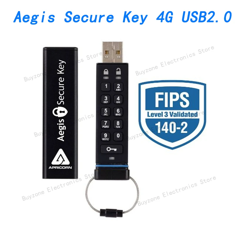 Apricorn Aegis Secure Key 4G USB2.0 Digital Keyboard USB Drive 
Apricorn Aegis Secure Key 4G USB2.0 Digital Keyboard USB Drive