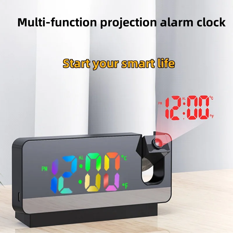 Colorful LED color screen projecti, 180° Projection, Electronic Desktop Clock, USB Charging Wake-up Clock, Bedroom Bedside Clock
Colorful LED color screen projecti, 180° Projection, Electronic Desktop Clock, USB Charging Wake-up Clock, Bedroom Bedside Clock