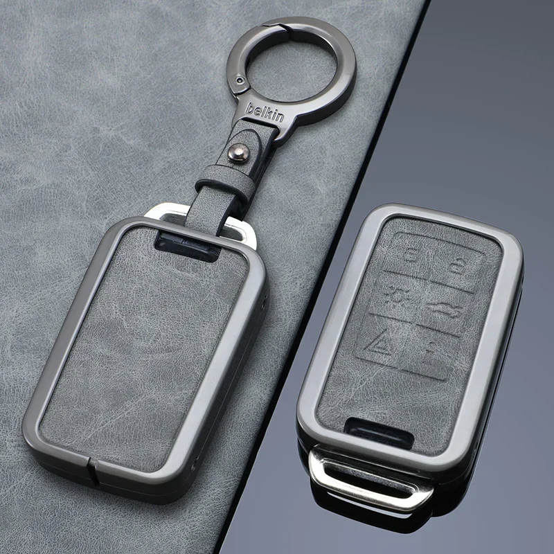 

Zinc Alloy Leather Remote Key Fob Fit For Volvo S60 V60 XC60 S70 V70 S80 XC70 XC90 Car Remote Key Mat Case