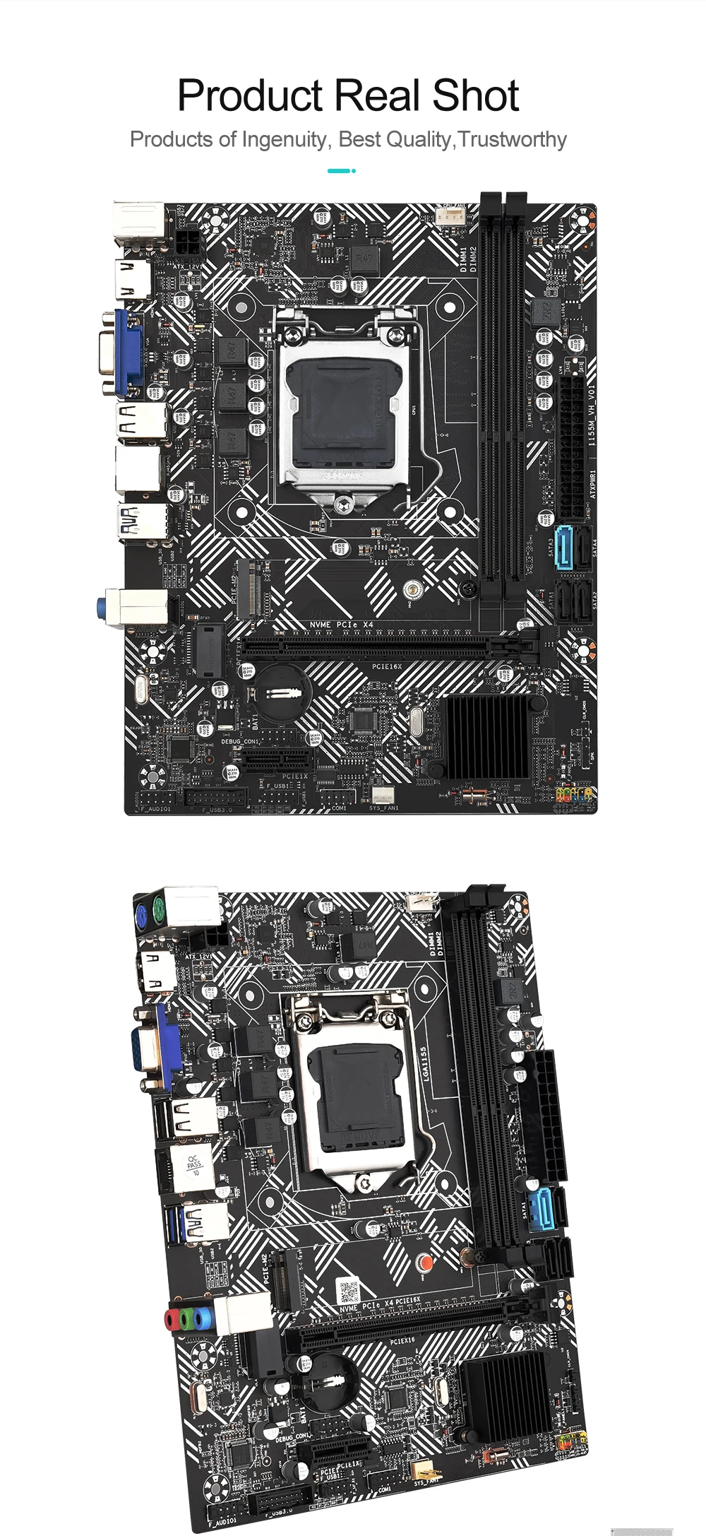 B75M-VH motherboard lga 1155 B75A 1155 With I5 3570 CPU DDR3 8G1600 NVME M.2 USB3.0 SATA3.0 B75M Base plate Desktop Motherboard B75M-VH motherboard lga 1155 B75A 1155 With I5 3570 CPU DDR3 8G1600 NVME M.2 USB3.0 SATA3.0 B75M Base plate Desktop Motherboard