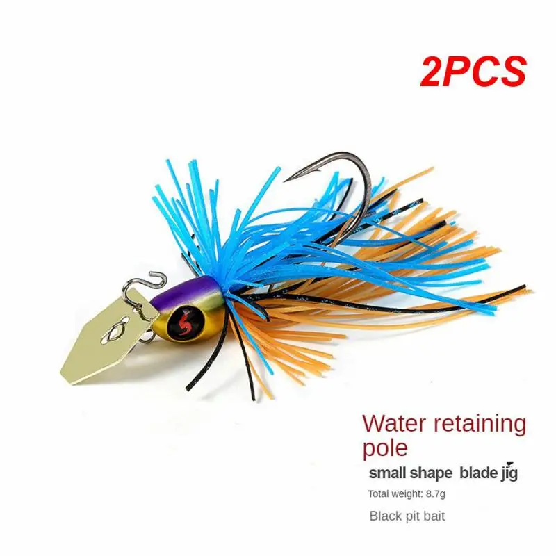 

2PCS Fishing Chatterbait 8.6g Jig Hook SpinnerBaits Buzzbait for Bass Pike Tiger Muskie Metal Jig Lure