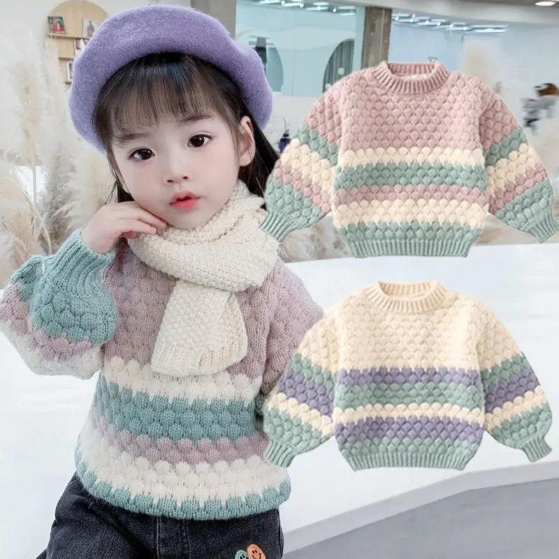 Mink Velvet Girls Sweater Spring Autumn Winter New All-match Girl Princess Style Loose Korean Style Trendy Knitted Sweaters
Mink Velvet Girls Sweater Spring Autumn Winter New All-match Girl Princess Style Loose Korean Style Trendy Knitted Sweaters