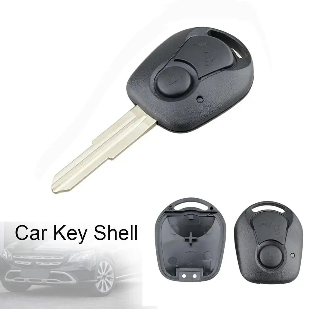 

2 кнопки, дистанционный ключ, задняя крышка, запасной Корпус ключа для автомобиля, Необрезанный брелок для автомобильного ключа, брелок для Ssangyong/Actyon/Kyron/Rexton