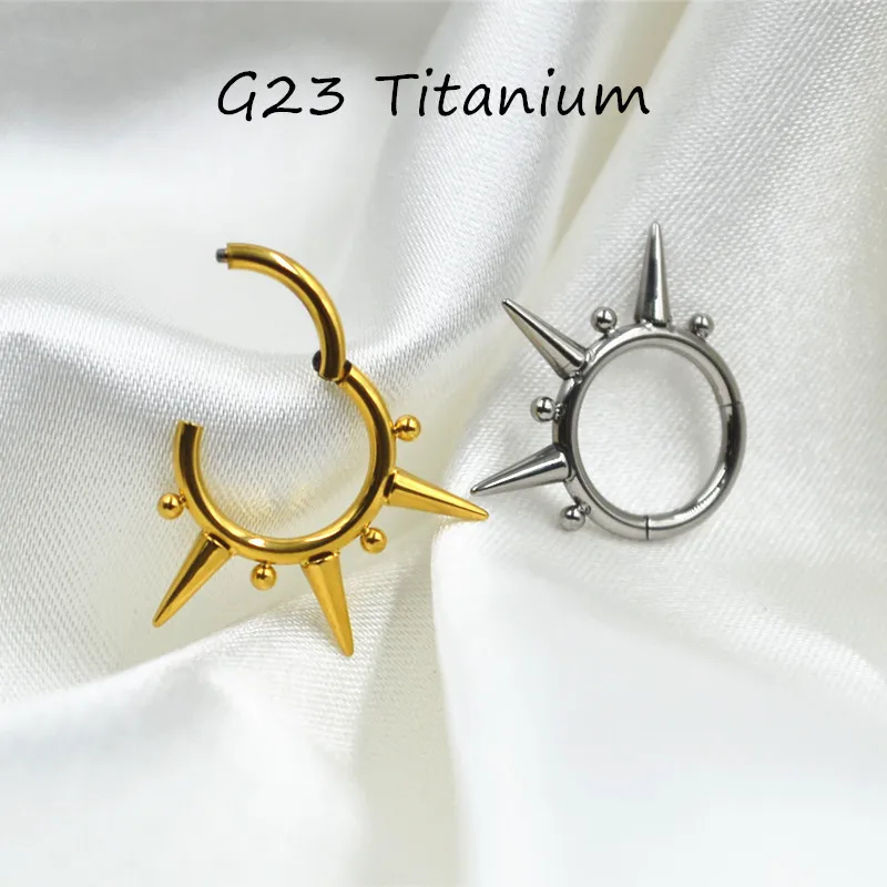 10pcs G23 F136 Titanium Spike Ball Nose Hoop Septum Clicker Ring Earring Ear Tragus Helix Cartilage 16Gx8mm Body Piercing
10pcs G23 F136 Titanium Spike Ball Nose Hoop Septum Clicker Ring Earring Ear Tragus Helix Cartilage 16Gx8mm Body Piercing