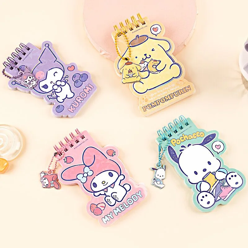 4Pcs/set Sanrio Kuromi My Melody Pachacco Mini Notebook Creative Special-Shaped Coil Notebook Cute Student Notepad Stationery
4Pcs/set Sanrio Kuromi My Melody Pachacco Mini Notebook Creative Special-Shaped Coil Notebook Cute Student Notepad Stationery