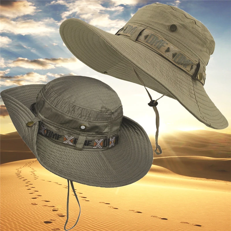 

Шляпа от солнца с широкими полями для мужчин и женщин, дышащая шапка с сеткой, с защитой от ультрафиолета, для активного отдыха, походов, рыбалки, кемпинга, лето