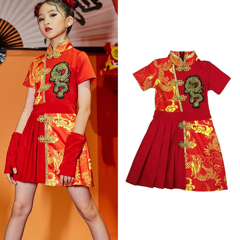 Catwalk Stage Princess Dress Hip Hop Dance Clothes For Girls Children Cheongsam Dress Chinese Style Jazz Dance Costumes
Catwalk Stage Princess Dress Hip Hop Dance Clothes For Girls Children Cheongsam Dress Chinese Style Jazz Dance Costumes