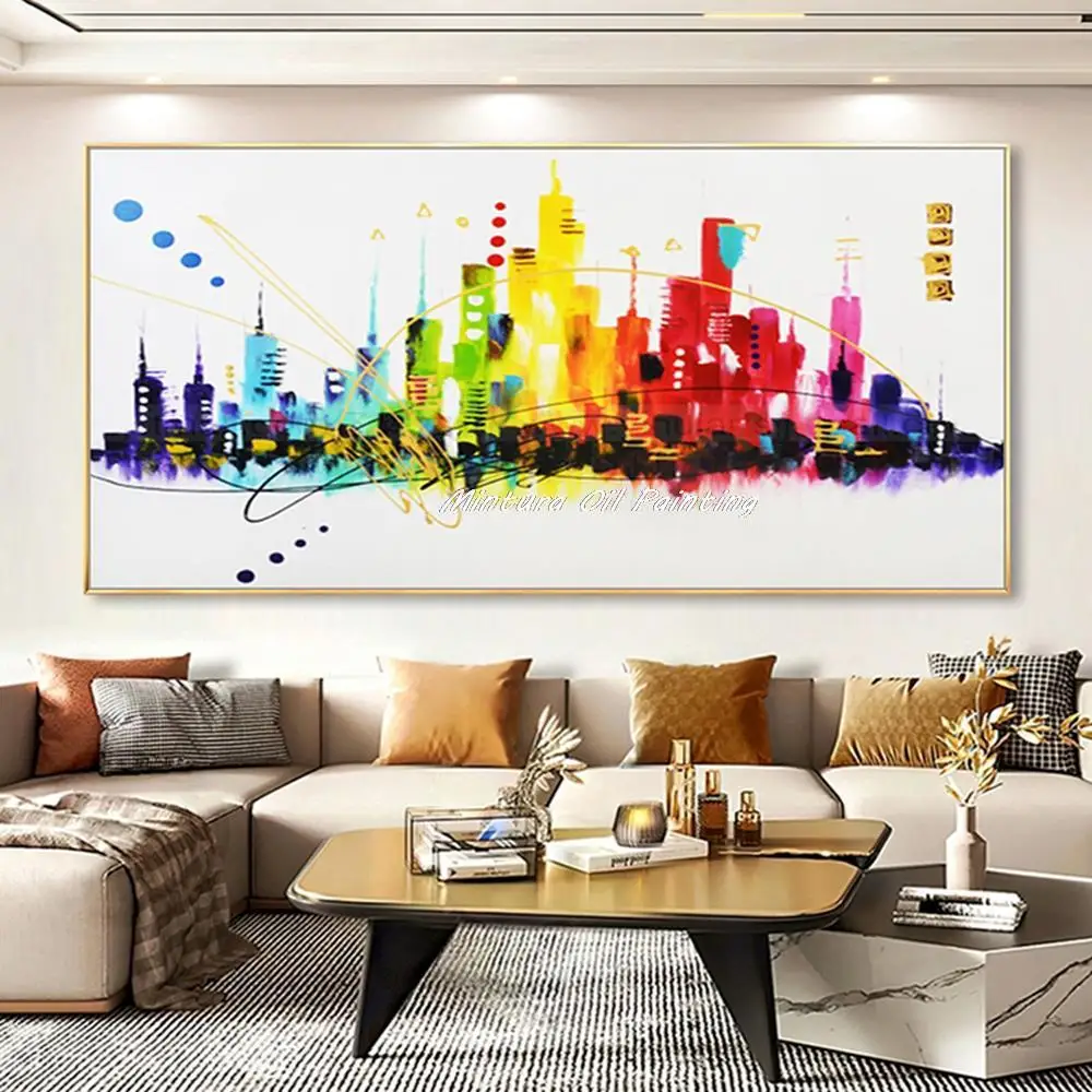 Mintura Handpainted Colorful City Architectural Landscape Oil Paintings on Canva Modern Abstract Wall Art Picture for Home Decor
Mintura Handpainted Colorful City Architectural Landscape Oil Paintings on Canva Modern Abstract Wall Art Picture for Home Decor