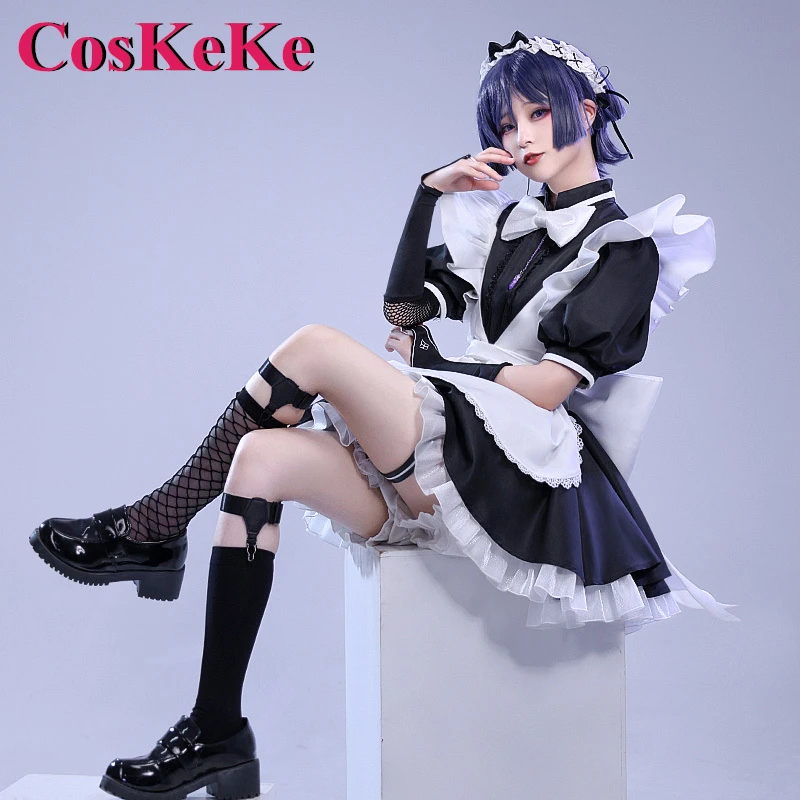 CosKeKe Scaramouche Cosplay Anime Game Genshin Impact Costume Gorgeous Sweet Maid Dress Women Halloween Party Role Play Clothing
CosKeKe Scaramouche Cosplay Anime Game Genshin Impact Costume Gorgeous Sweet Maid Dress Women Halloween Party Role Play Clothing