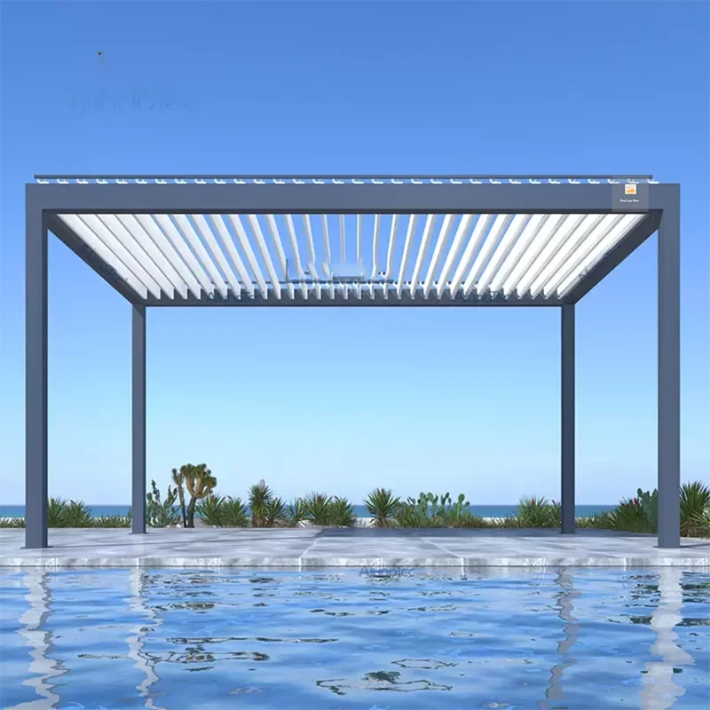 Оптовая продажа, электрическая биоклиматическая жалюзи AlunoTec, водонепроницаемая алюминиевая наружная беседка, беседка
Оптовая продажа, электрическая биоклиматическая жалюзи AlunoTec, водонепроницаемая алюминиевая наружная беседка, беседка