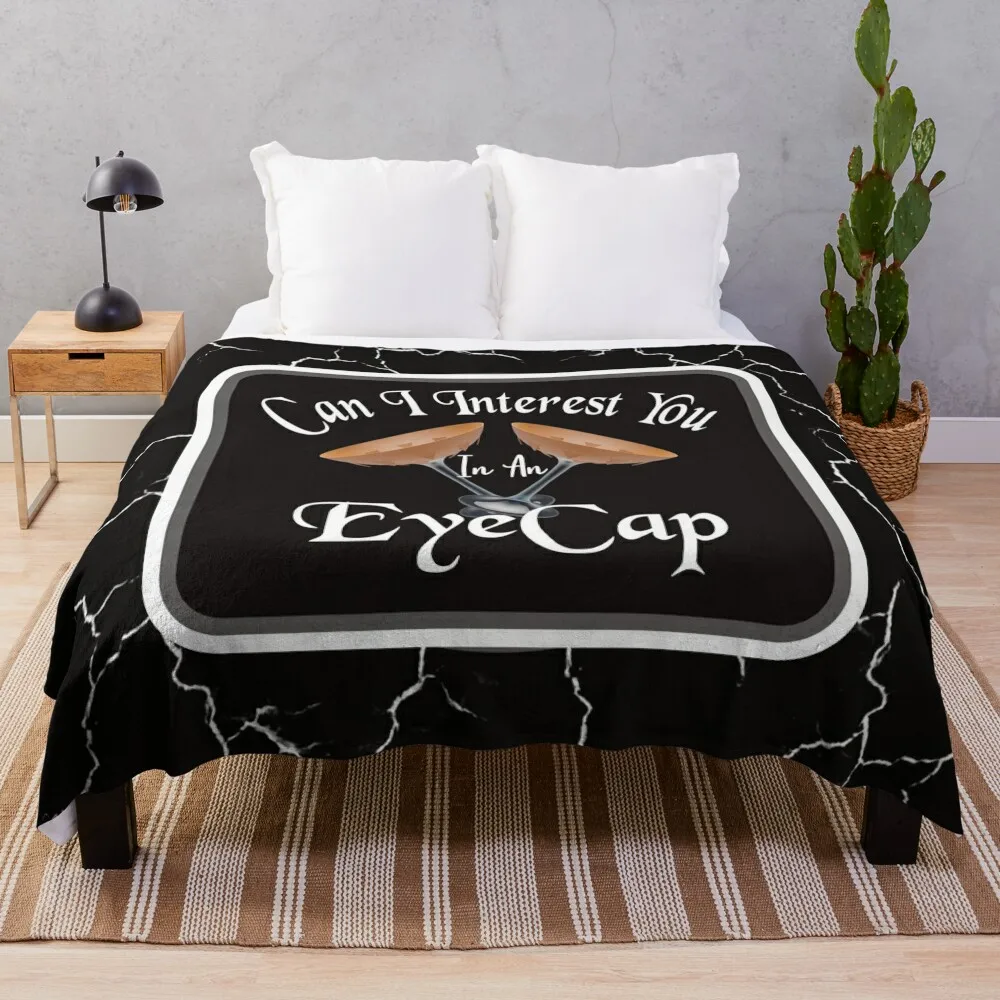 

Can I Interest You In An Eye Cap - Embalming Joke Throw Blanket Sofas Luxury St funny gift blankets and throws anime Blankets