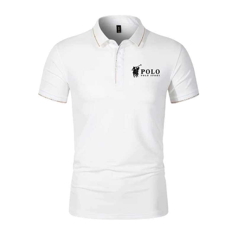 

Мужская летняя футболка-поло, повседневная брендовая хлопковая дышащая трикотажная футболка, уличная футболка для гольфа, Повседневная футболка с короткими рукавами