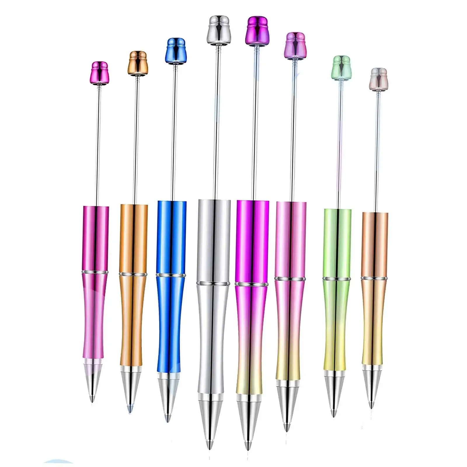 

8x ручки с бисером, креативная портативная шариковая ручка с принтом, разноцветные ручки с бисером для школы, офиса, экзамена, записей и письма