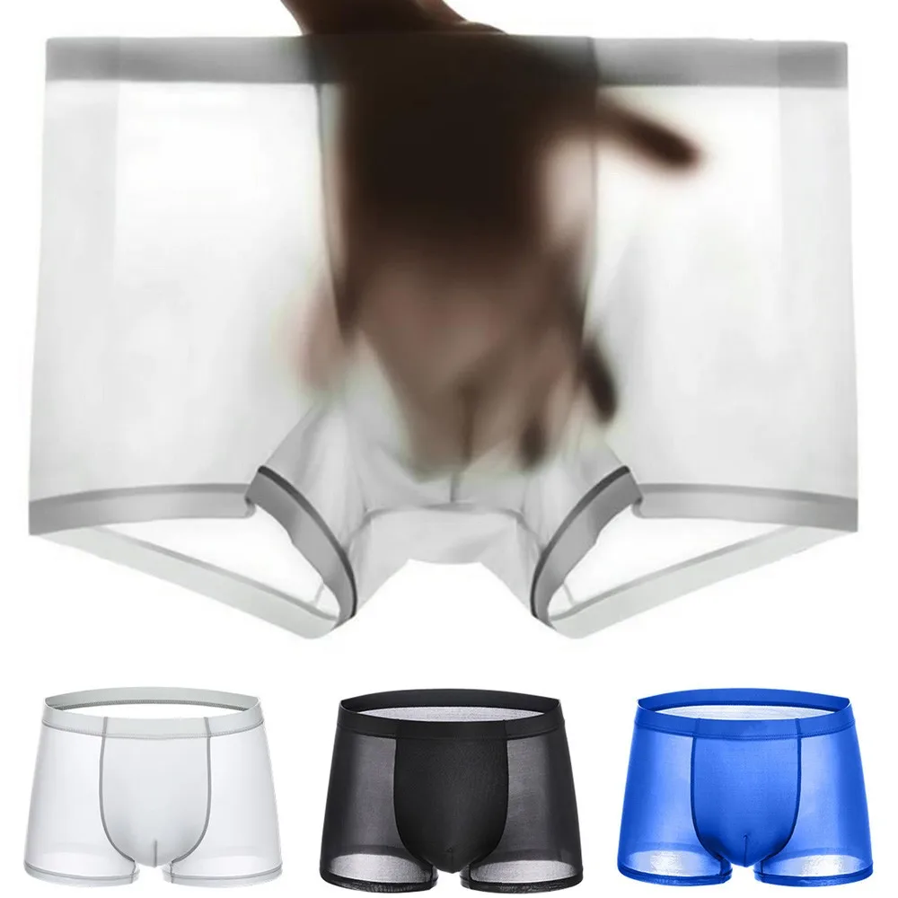 Men Sexy Boxer Briefs Thin Transparent Underwear Shorts Trunks Underpant Shorts Trunks Seamless Silk Antibacterial Boxers Homme
Men Sexy Boxer Briefs Thin Transparent Underwear Shorts Trunks Underpant Shorts Trunks Seamless Silk Antibacterial Boxers Homme