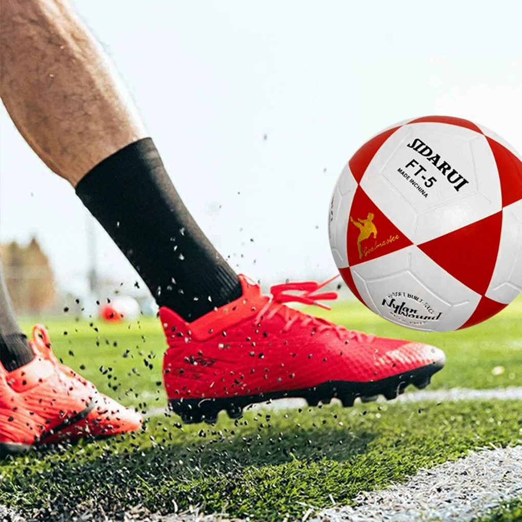 Тренировочный футбольный мяч из ПВХ, размер 5, с исключительным удержанием воздуха
Тренировочный футбольный мяч из ПВХ, размер 5, с исключительным удержанием воздуха