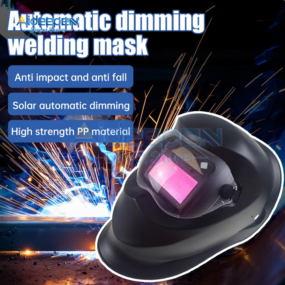 PC Welding Masks Automatic Variable Light Adjustment Large View Auto Darkening Welding Facemask for Arc Welding Grinding Cutting
PC Welding Masks Automatic Variable Light Adjustment Large View Auto Darkening Welding Facemask for Arc Welding Grinding Cutting