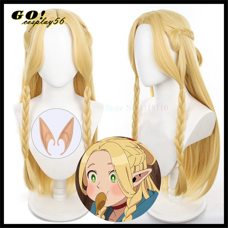 Marcille Donato Cosplay Wig Ears Light Blonde Long Braided Bun Hair Scalp Delicious in Dungeon Meshi Food Anime Headwear
Marcille Donato Cosplay Wig Ears Light Blonde Long Braided Bun Hair Scalp Delicious in Dungeon Meshi Food Anime Headwear