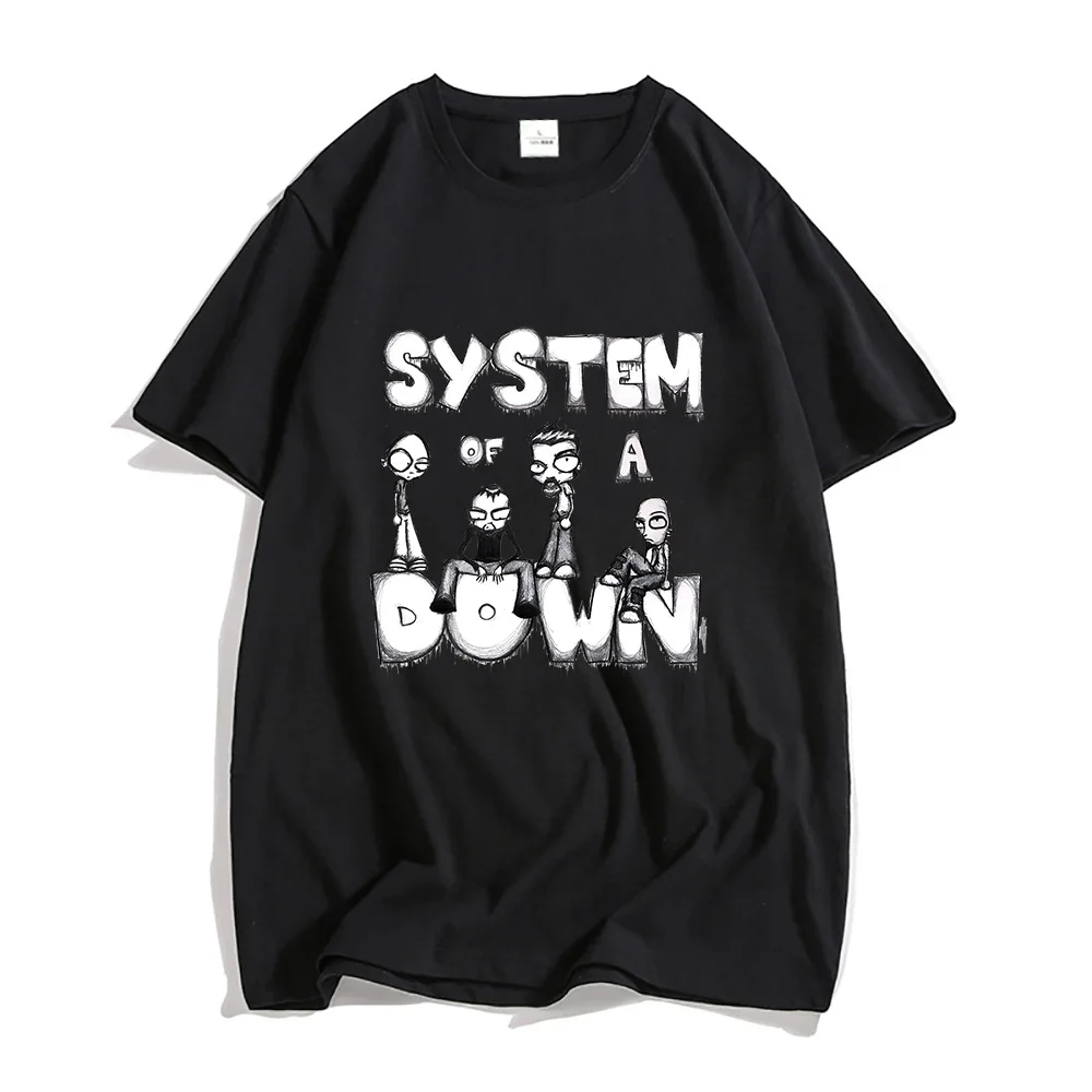 System of A Down Shirts 100% Cotton Summer Tshirt Creative Graphic T Shirt Print Men Streetwear T-shirt Retro Band Casual Tees
System of A Down Shirts 100% Cotton Summer Tshirt Creative Graphic T Shirt Print Men Streetwear T-shirt Retro Band Casual Tees