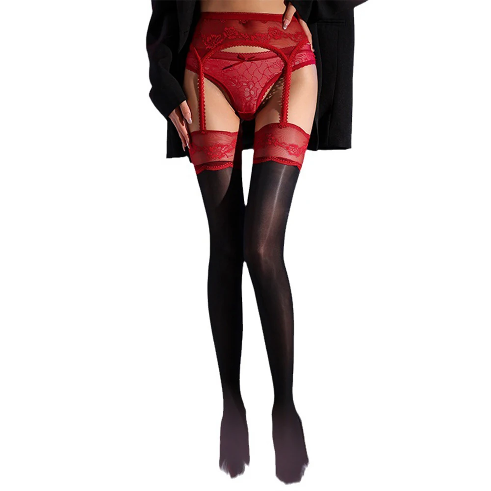 Women Lace Thigh High Stockings With Garter Belt Oil Shiny Sexy Stocking Set See Through Slim Fit Underwear Sensual Lingerie
Women Lace Thigh High Stockings With Garter Belt Oil Shiny Sexy Stocking Set See Through Slim Fit Underwear Sensual Lingerie