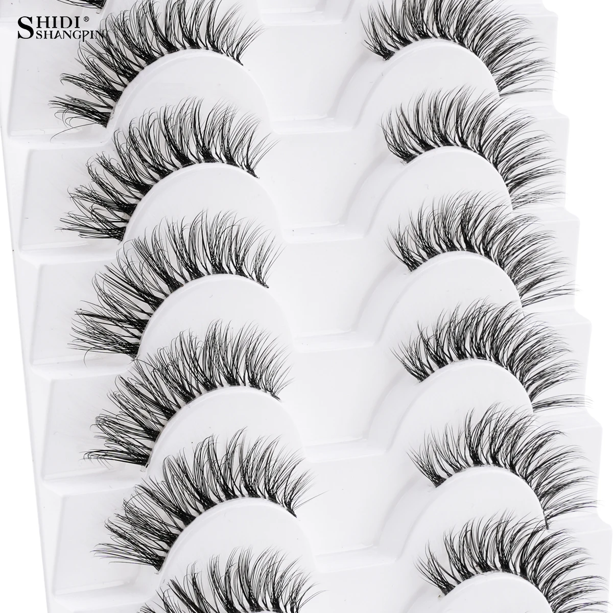 5/10 Pairs False Eyelashes Soft Natural Look Fluffy Wispy Lashes 3D Faux Mink Fake Eyelashes Clear Band Eye Lashes Make up 2 Sf0ac6b43acc342ccbce6281f3d753847M
