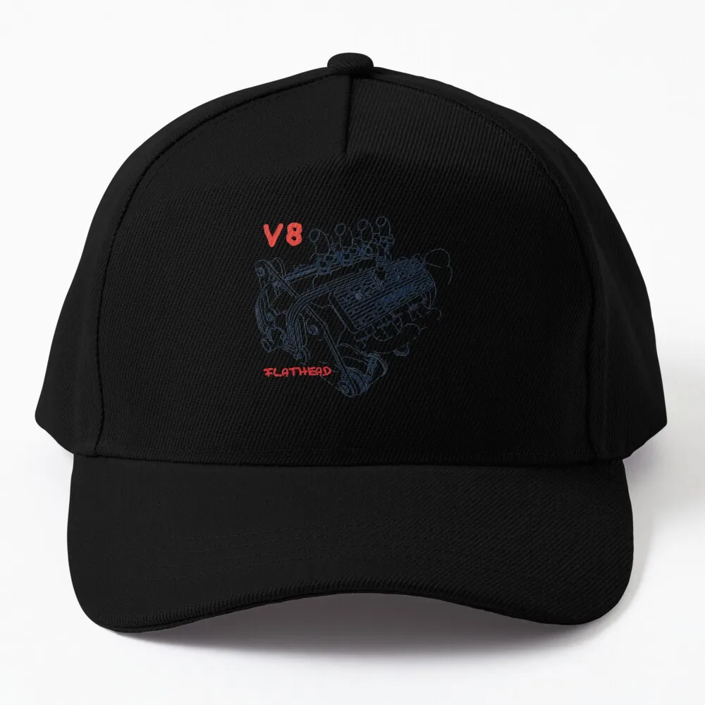 

V8 Flathead Engine Sketch Baseball Cap Golf Wear Luxury Cap black Women Hats Men's