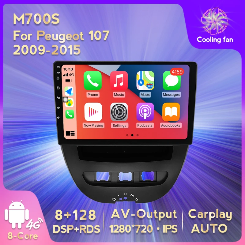 Auto Multimedia GPS Navigation Car Radio Android 11 For Peugeot 107 2009-2015 8-Core Built-in Carplay Auto WiFi+4G BT DSP No DVD
Auto Multimedia GPS Navigation Car Radio Android 11 For Peugeot 107 2009-2015 8-Core Built-in Carplay Auto WiFi+4G BT DSP No DVD
