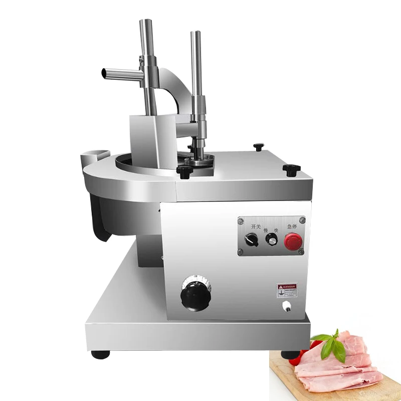 

Fresh Meat Slicer Commercial Electric Deli Meat Cheese Food Slicer Stainless Steel Blades Meat Cutter Machine