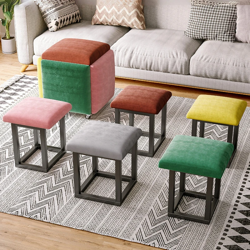 

Bedroom Fashion Dining Stools Designer Portable Modular Unique Dining Chairs Space Saving Relaxing Silla Comedor Home Furnitures